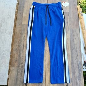 MENS Sports Illustrated Jogger Track Blue White Stripe M Drawstring NWT